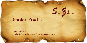 Sanko Zsolt névjegykártya